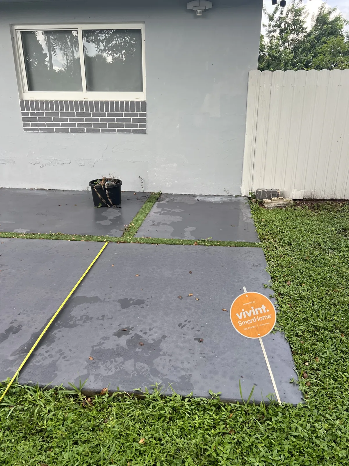 Concrete patio slab before removal by Superior Demo & Debris Removal in Broward County FL